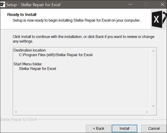 instaling Stellar Repair for Excel 6.0.0.6