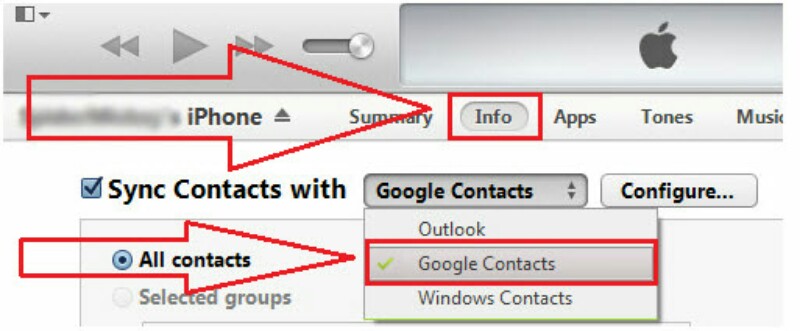 backup gmail contacts