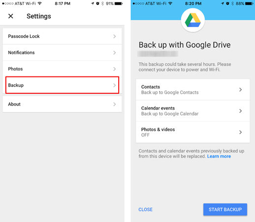 how to save multiple images from google drive to iphone