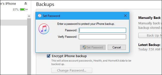 if i forgot the password to unlock iphone backup