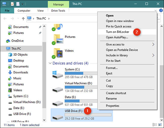 Bitlocker to Go - Free Method to Secure Removable Data Drives for Windows