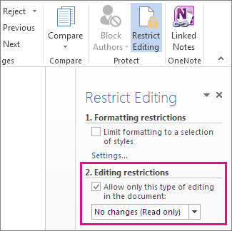 word allow edit on protect document
