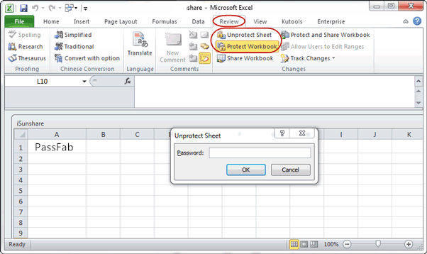 unprotect excel spreadsheet without password