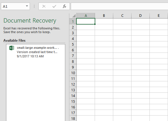 How To Recover Unsaved Excel 2016 File 1971