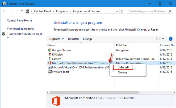 uninstall and reinstall excel in office 365