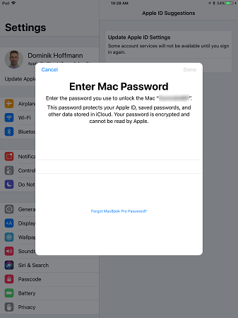 mac default password