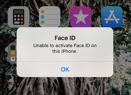 face id won't activate