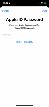 iphone lost password factory reset