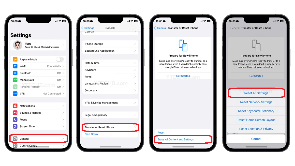 incorrect passcode reset encrypted data