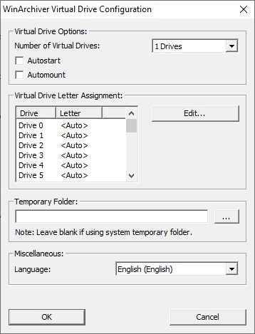 winarchiver virtual drive failed to load