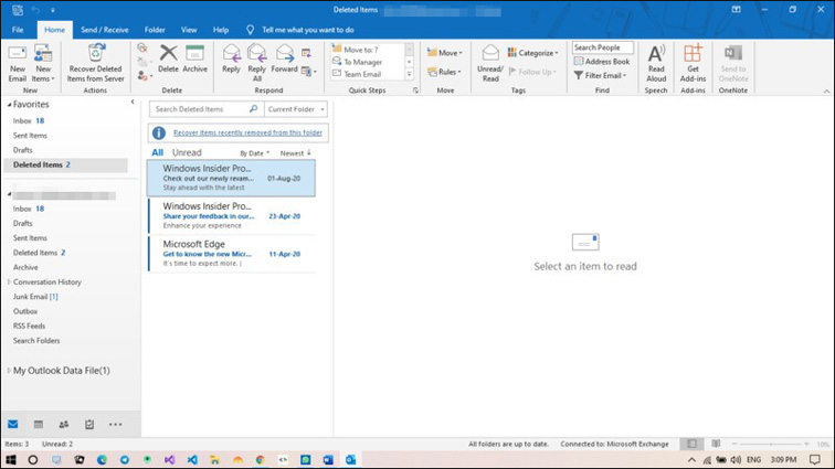 how to recover permanently deleted emails in outlook 2010