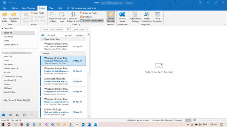outlook deleted email recovery software
