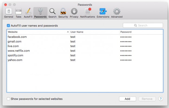 passwords safari 5.1.7 windows