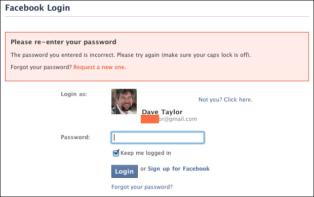 Unable to login because fb app says my password is incorrect? dont
