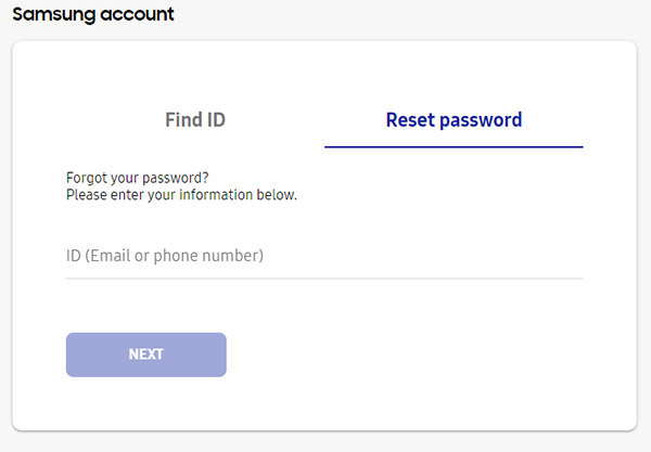 samsung forgot password factory reset