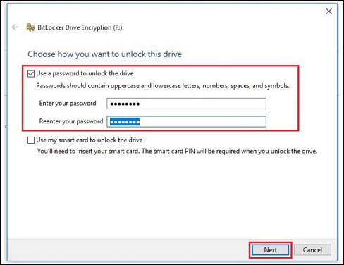 encrypt external hard drive windows 10