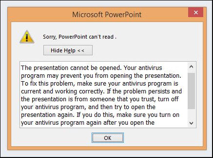 cannot open powerpoint file on powerpoint for mac repair file