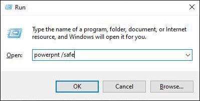 start powerpoint in safe mode