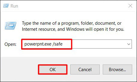 how to open powerpoint in safe mode