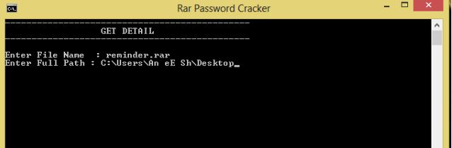 remove rar password cmd
