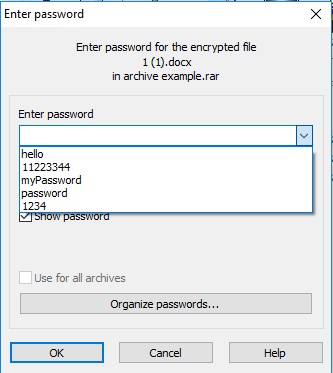 enter password for the encrypted file winrar download