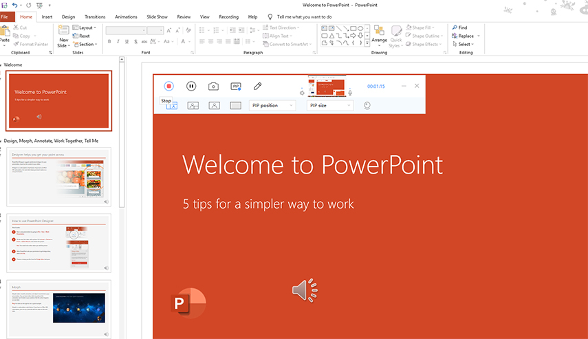 how to record powerpoint presentation video
