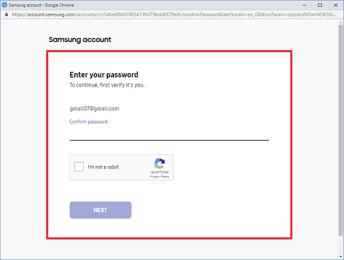 can i remove samsung account without password