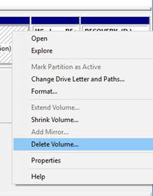 if you delete ivolume does the volume revert