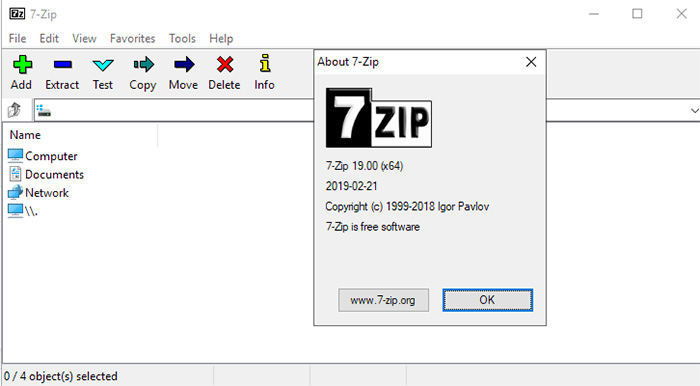 password protect 7zip file secure