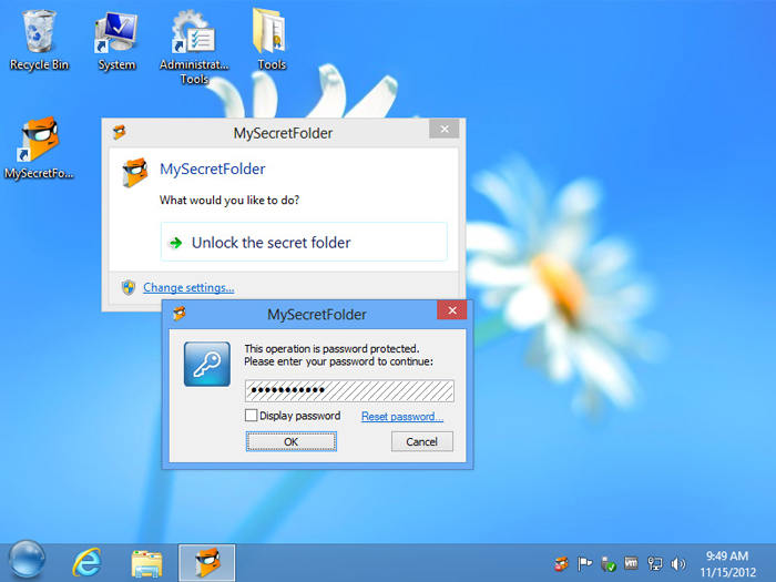 secure folder windows 10