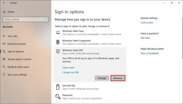 [Solved] How to Remove PIN from Windows 10 - 3 Popular Solutions