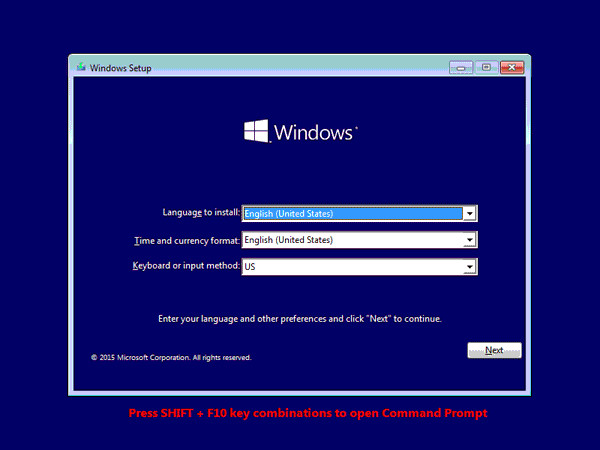 windows 10 installation skip microsoft account