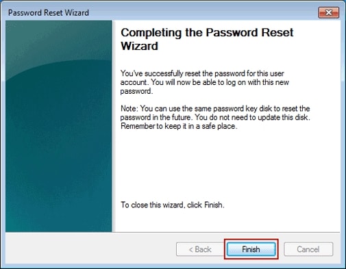 forgotten password wizard not popping up