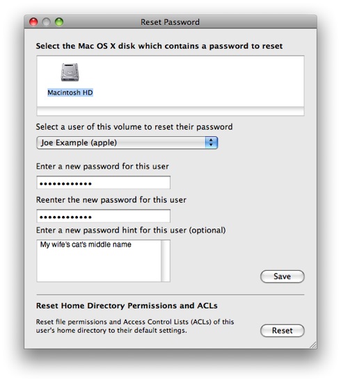 apple administrator password