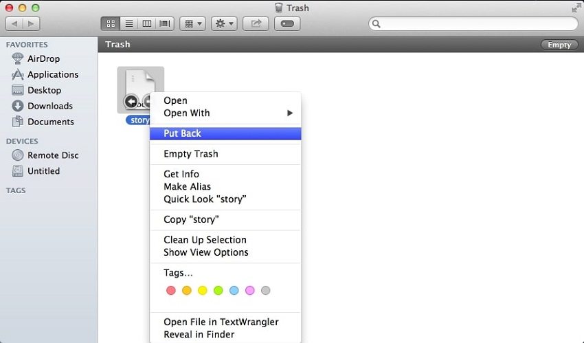 restore word file on mac